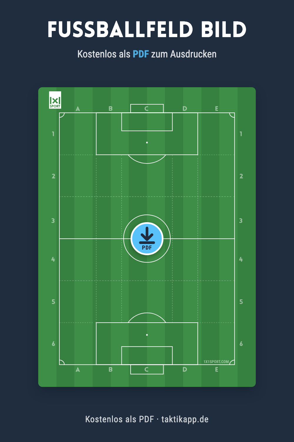 Fußballfeld Bild zum Ausdrucken – kostenlos als PDF