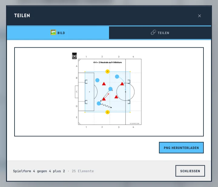 Fußball-Übung als PNG-Bild herunterladen und teilen